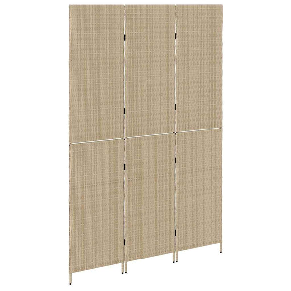 Beiger Raumteiler Poly-Rattan 146x200cm
