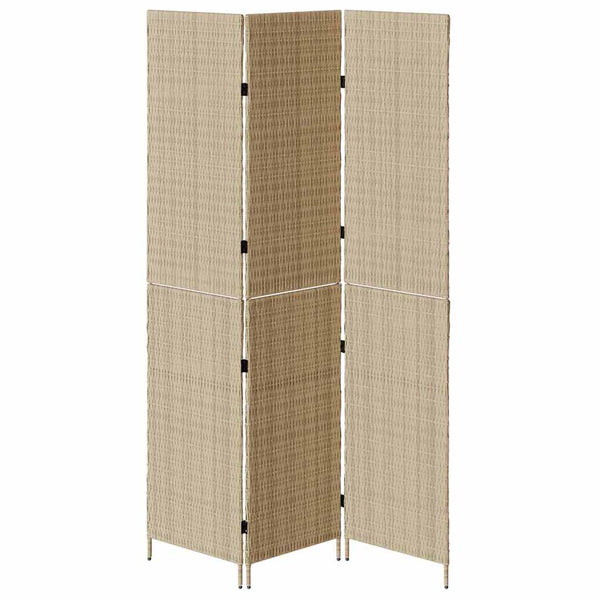 Beiger Raumteiler Poly-Rattan 146x200cm