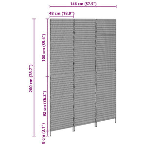 Beiger Raumteiler Poly-Rattan 146x200cm