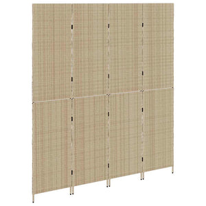 Beiger Raumteiler Poly-Rattan 195x180cm
