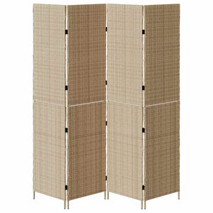 Beiger Raumteiler Poly-Rattan 195x180cm