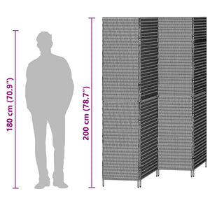 Beiger Raumteiler Poly-Rattan 195x180cm