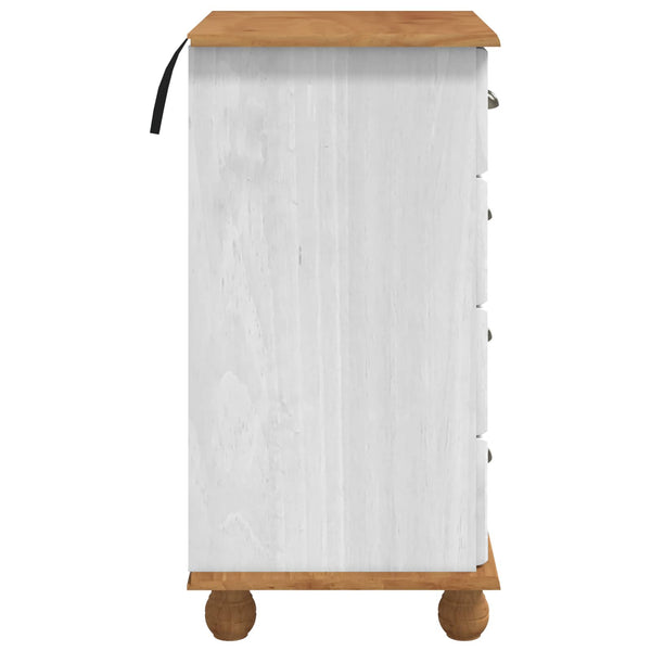 Weiße Schubladenkommode ASKIM, 79 cm hoch
