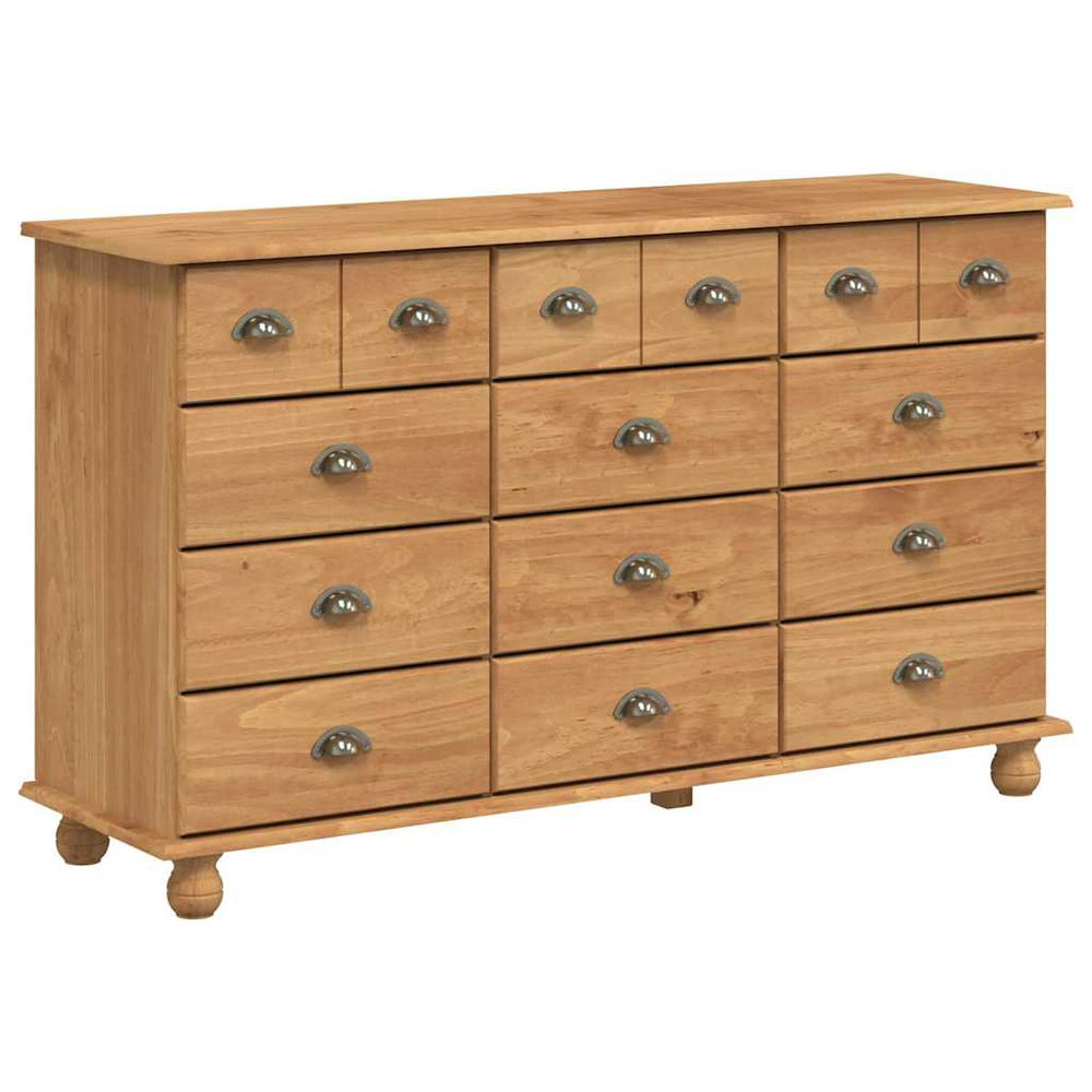 Braune Schubladenkommode ASKIM, 79 cm