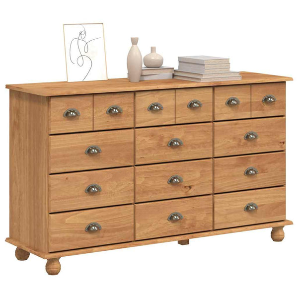 Braune Schubladenkommode ASKIM, 79 cm
