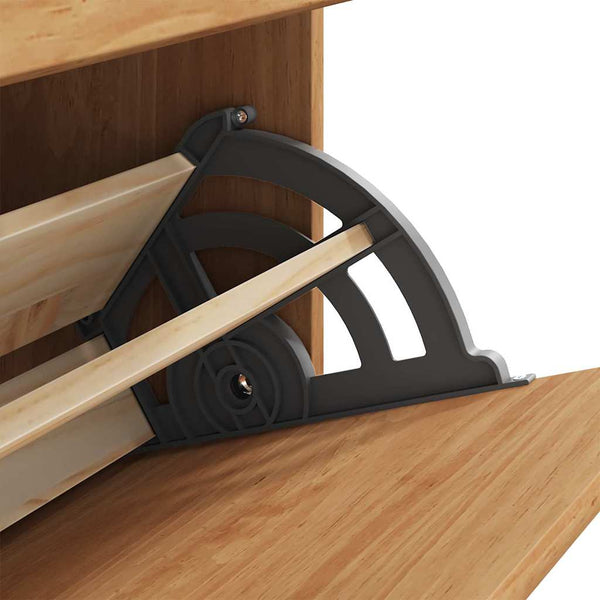 Schuhschrank Kiefer Massivholz Braun 85x108cm
