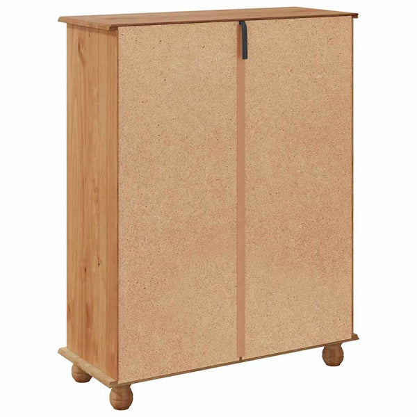 Schuhschrank Kiefer Massivholz Braun 85x108cm