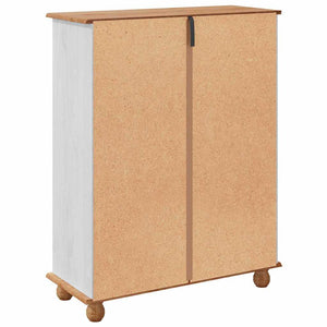 Weißer Schuhschrank Kiefer Massivholz 85cm