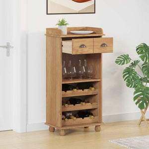 Weinschrank ASKIM Honigwachs Kiefer Massivholz