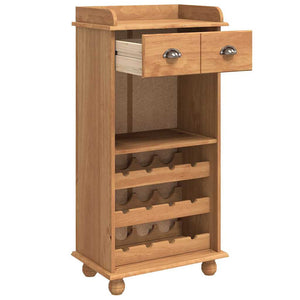 Weinschrank ASKIM Honigwachs Kiefer Massivholz