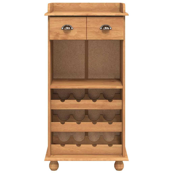 Weinschrank ASKIM Honigwachs Kiefer Massivholz