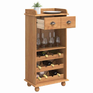Weinschrank ASKIM Honigwachs Kiefer Massivholz
