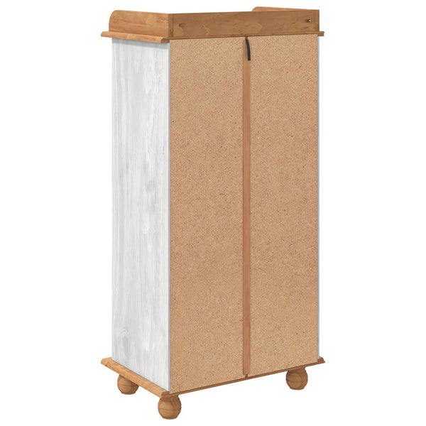 Weinschrank ASKIM Weiß/Honig, 57x37x114 cm