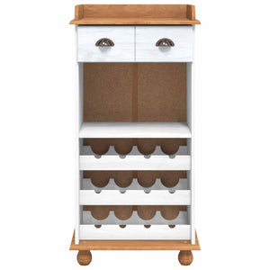 Weinschrank ASKIM Weiß/Honig, 57x37x114 cm