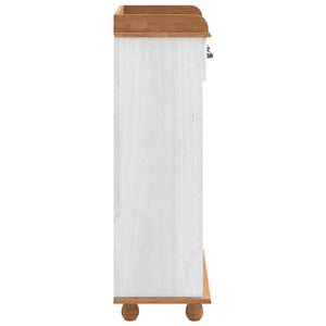 Weinschrank ASKIM Weiß/Honig, 57x37x114 cm