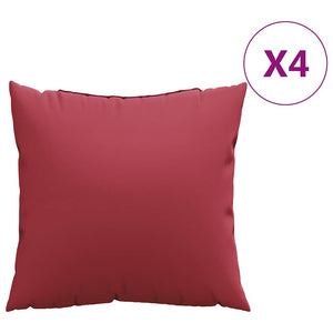 Weinrote Sofakissen 4er Set 40x40 cm