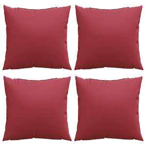 Weinrote Sofakissen 4er Set 40x40 cm