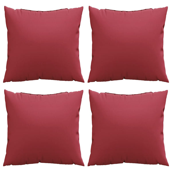 Weinrote Sofakissen 4er Set 40x40 cm