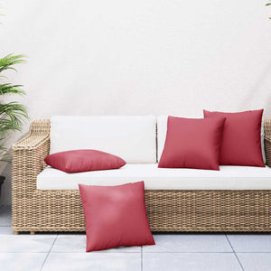 Weinrote Sofakissen 4er Set 40x40 cm