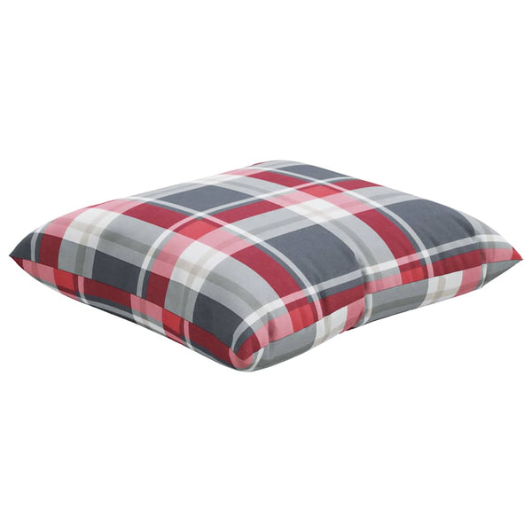 Sofakissen 4er Set Rot Karomuster 40x40 cm