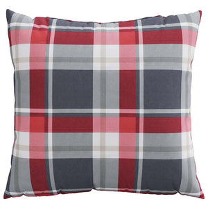 Sofakissen 4er Set Rot Karomuster 40x40 cm