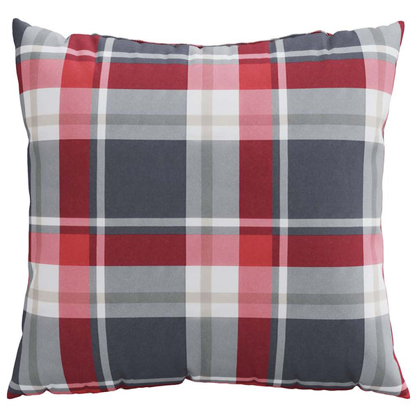 Sofakissen 4er Set Rot Karomuster 40x40 cm
