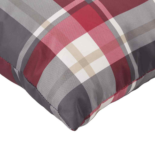 Sofakissen 4er Set Rot Kariert 50x50 cm