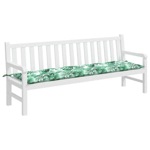 Gartenbank Auflage Blattmuster 200x50 cm