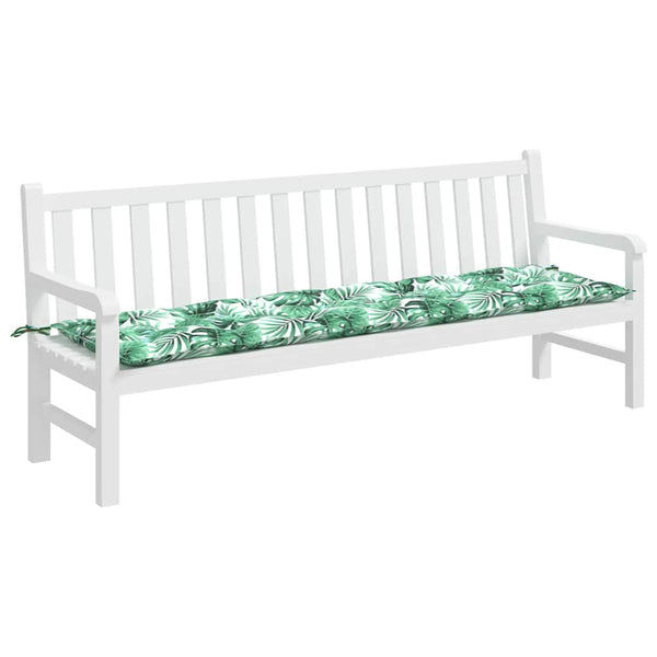 Gartenbank Auflage Blattmuster 200x50 cm