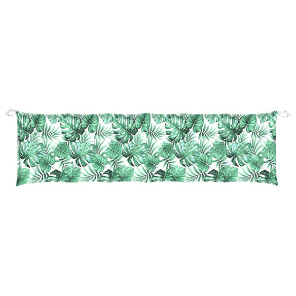 Gartenbank Auflage Blattmuster 200x50 cm