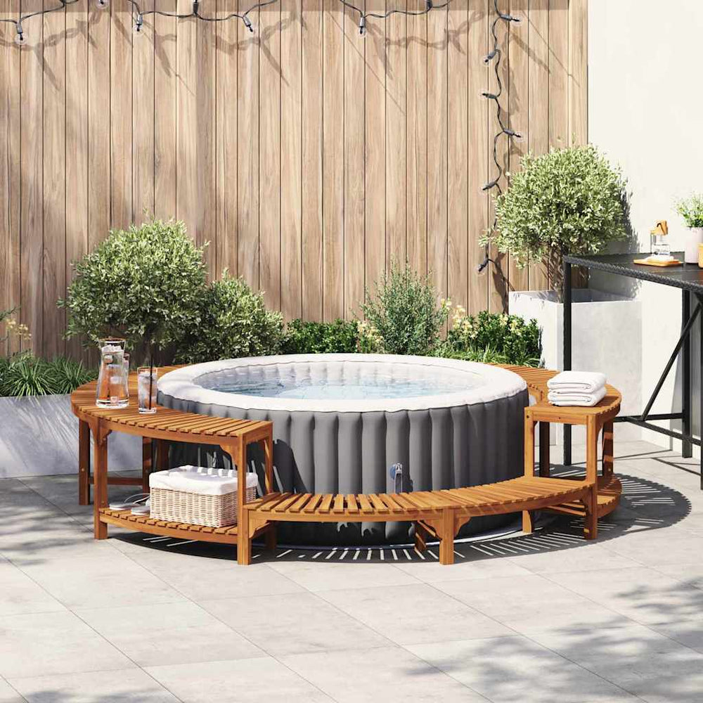 Whirlpool Umrandung Akazie Braun Ø255cm