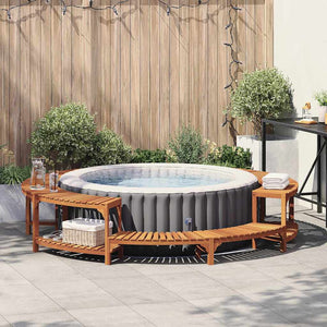 vidaXL Habillage de spa Marron Ø 275 x 55,5 cm Bois d'acacia massif
