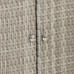 Hellgrauer Rattan Aufbewahrungsschrank 100 cm