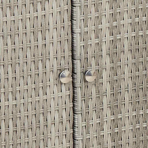 Hellgrauer Rattan Aufbewahrungsschrank 100 cm