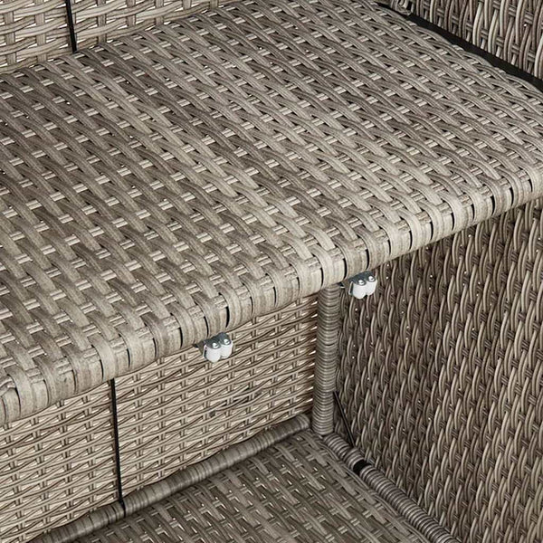 Hellgrauer Rattan Aufbewahrungsschrank 100 cm