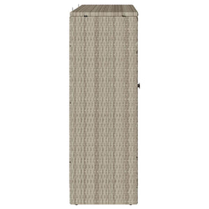 Hellgrauer Rattan Aufbewahrungsschrank 100 cm