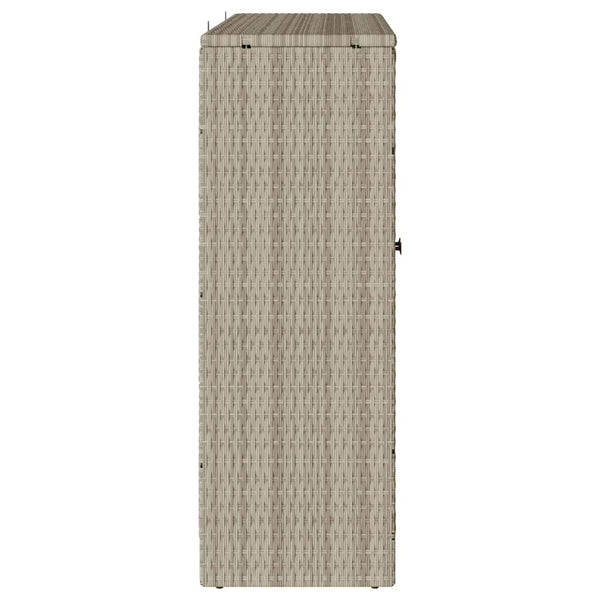 Hellgrauer Rattan Aufbewahrungsschrank 100 cm