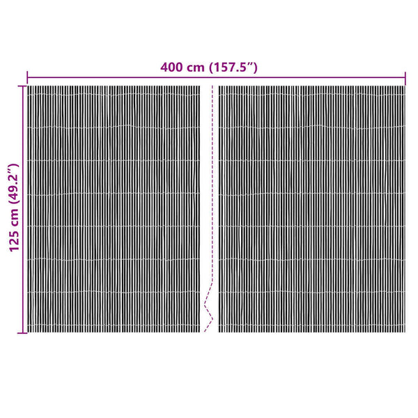Bambuszaun Natur 400x125cm
