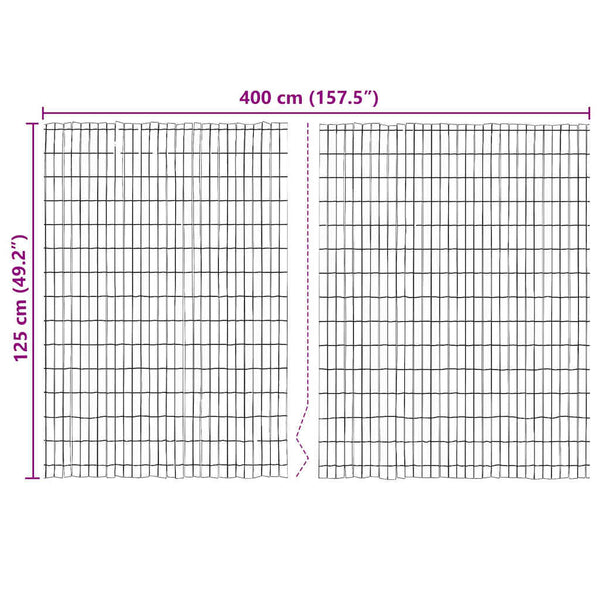 Rindenzaun Braun 400x125cm