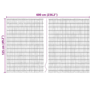 Rindenzaun Braun 600x125cm