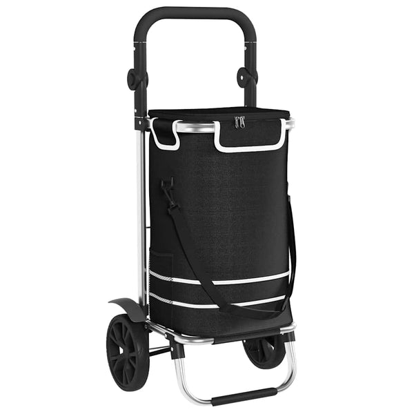 Schwarzer Einkaufswagen Oxford-Stoff