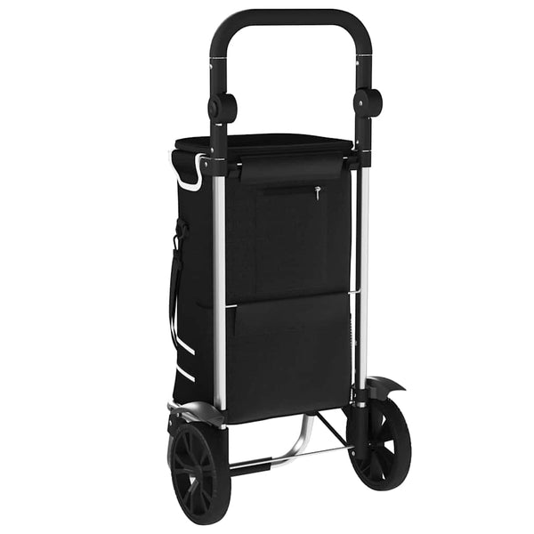 Schwarzer Einkaufswagen Oxford-Stoff