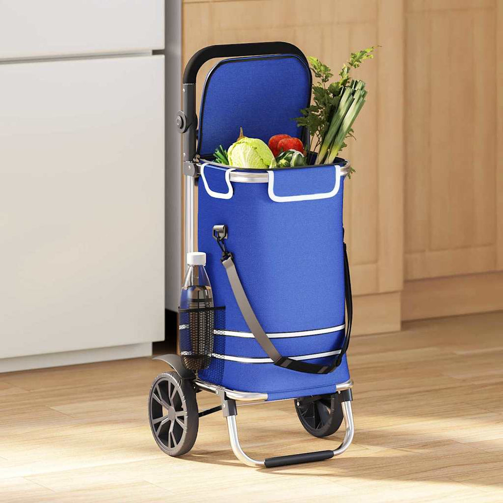 Blauer Einkaufswagen Oxford-Stoff