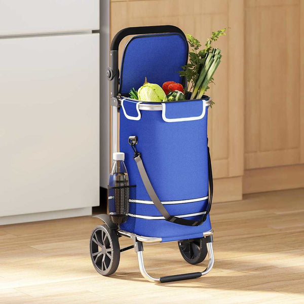 Blauer Einkaufswagen Oxford-Stoff