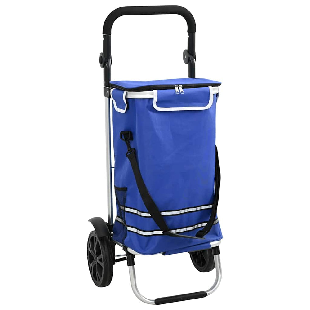 Blauer Einkaufswagen Oxford-Stoff