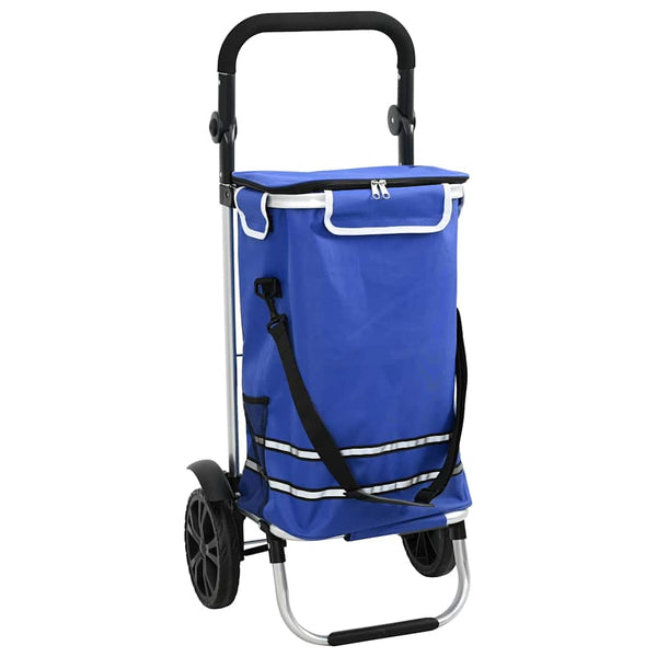 Blauer Einkaufswagen Oxford-Stoff
