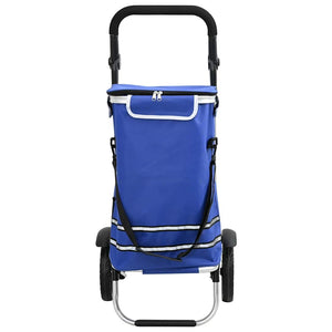 Blauer Einkaufswagen Oxford-Stoff