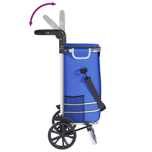 Blauer Einkaufswagen Oxford-Stoff
