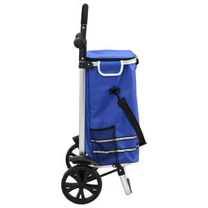 Blauer Einkaufswagen Oxford-Stoff