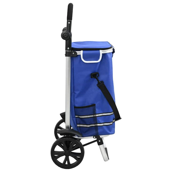 Blauer Einkaufswagen Oxford-Stoff